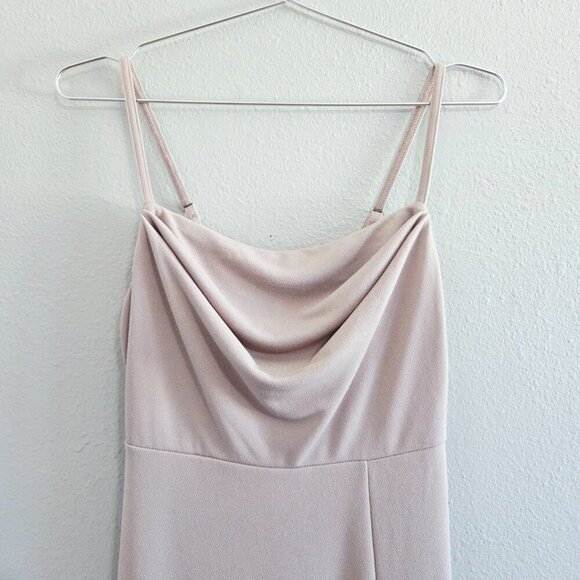 Birdy Grey Ash Crepe Bridesmaid Long Maxi Dress in Taupe Size XS ****Altered Hem - Picture 5 of 8
